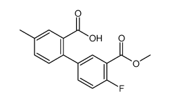 2-(4-fluoro-3-methoxycarbonylphenyl)-5-methylbenzoic acid结构式