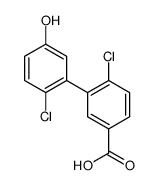 4-chloro-3-(2-chloro-5-hydroxyphenyl)benzoic acid结构式