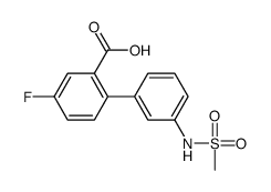 5-fluoro-2-[3-(methanesulfonamido)phenyl]benzoic acid结构式