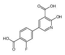 5-(4-carboxy-3-fluorophenyl)-2-oxo-1H-pyridine-3-carboxylic acid结构式