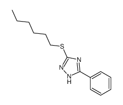 3-hexylsulfanyl-5-phenyl-1H-1,2,4-triazole结构式