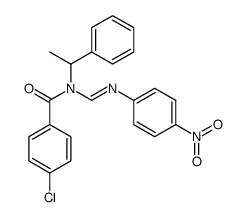 N1-(p-chlorobenzoyl)-N1-(α-phenethyl)-N2-(p-nitrophenyl)formamidine结构式