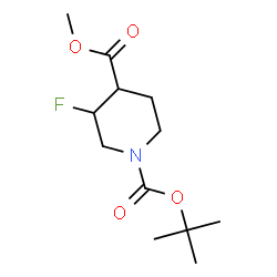 1-tert-butyl 4-methyl 3-fluoropiperidine-1,4-dicarboxylate结构式