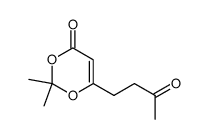 2,2-Dimethyl-6-(3-oxobutyl)-1,3-dioxin-4-one结构式