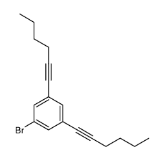 1-bromo-3,5-di(hex-1-ynyl)benzene结构式