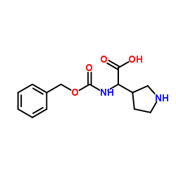 {[(Benzyloxy)carbonyl]amino}(3-pyrrolidinyl)acetic acid Structure