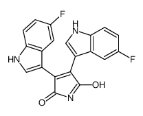 3,4-bis(5-fluoro-1H-indol-3-yl)pyrrole-2,5-dione Structure