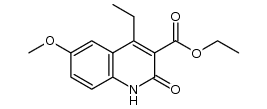 ethyl 4-ethyl-6-methoxy-2-oxo-1,2-dihydroquinoline-3-carboxylate结构式