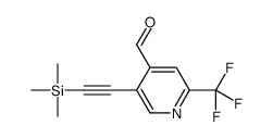 2-(trifluoromethyl)-5-(2-trimethylsilylethynyl)pyridine-4-carbaldehyde Structure