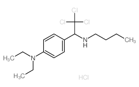 4-(1-butylamino-2,2,2-trichloro-ethyl)-N,N-diethyl-aniline结构式