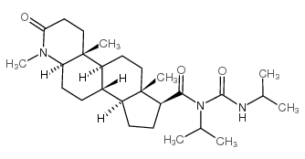 (1S,3aS,3bS,5aR,9aR,9bS,11aS)-6,9a,11a-trimethyl-7-oxo-N-propan-2-yl-N-(propan-2-ylcarbamoyl)-2,3,3a,3b,4,5,5a,8,9,9b,10,11-dodecahydro-1H-indeno[5,4-f]quinoline-1-carboxamide structure