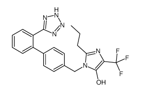 2-propyl-3-[[4-[2-(2H-tetrazol-5-yl)phenyl]phenyl]methyl]-5-(trifluoromethyl)imidazol-4-ol结构式
