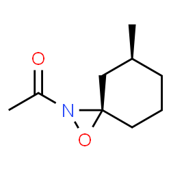 1-Oxa-2-azaspiro[2.5]octane, 2-acetyl-5-methyl-, (3R-cis)- (9CI)结构式