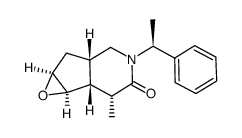 (-)-(1S,5R,6R,7R,8S,1'S)-7,8-epoxy-5-methyl-3-(1'-phenylethyl)-3-azabicyclo(4.3.0)nonan-4-one Structure