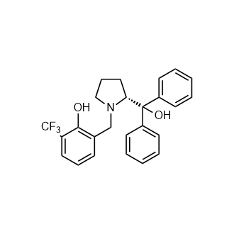 (R)-2-((2-(Hydroxydiphenylmethyl)pyrrolidin-1-yl)methyl)-6-(trifluoromethyl)phenol structure