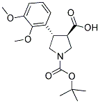 BOC-(TRANS)-4-(2,3-DIMETHOXY-PHENYL)-PYRROLIDINE-3-CARBOXYLIC ACID结构式