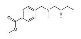 4-(N-(S)-2-methylbutyl-N-methylaminomethyl)benzoic acid methyl ester结构式