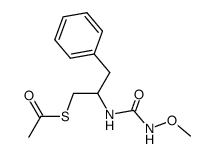 S-[2-(3-methoxy-ureido)-3-phenyl-propyl]-ethanethioate Structure