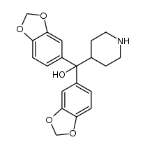 bis(benzo[d][1,3]dioxol-5-yl)(piperidin-4-yl)methanol结构式