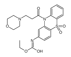 Carbamic acid, (10-(3-(4-morpholinyl)-1-oxopropyl)-5,5-dioxdo-10H-phen othiazin-2-yl)-, ethyl ester picture