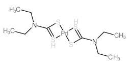 Palladium,bis(N,N-diethylcarbamodithioato-kS,kS')-, (SP-4-1)- structure