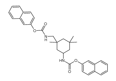 3-((2-naphthyl)carbonylamino-methyl)-3,5,5-trimethylcyclohexyl carbamic acid (2-naphthyl) ester结构式