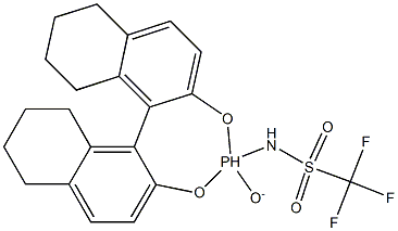 1,1,1-Trifluoro-N-[(11bR)-8,9,10,11,12,13,14,15-octahydro-4-oxidodinaphtho[2,1-d:1',2'-f][1,3,2]dioxaphosphepin-4-yl]-methanesulfonamide结构式