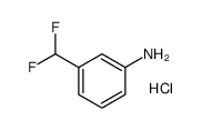 3-(二氟甲基)苯胺盐酸盐结构式