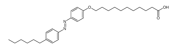 trans-11-{4-[(4-hexylphenyl)azo]phenoxy}undecanoic acid Structure