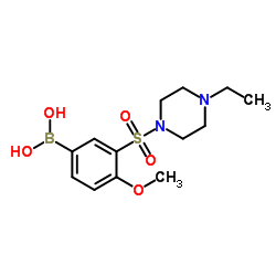 (3-((4-ethylpiperazin-1-yl)sulfonyl)-4-Methoxyphenyl)boronic acid structure