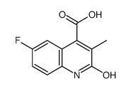 6-fluoro-3-methyl-2-oxo-1H-quinoline-4-carboxylic acid结构式