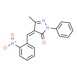 5-Methyl-4-(2-nitro-benzylidene)-2-phenyl-2,4-dihydro-pyrazol-3-one结构式