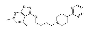 4,6-dimethyl-3-[4-(4-pyrimidin-2-ylpiperidin-1-yl)butoxy]-[1,2]thiazolo[5,4-b]pyridine Structure