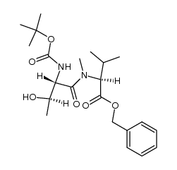 tert-butyloxycarbonylthreonyl-N-methylvaline benzylester Structure