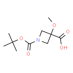 1-[(tert-butoxy)carbonyl]-3-methoxyazetidine-3-carboxylic acid Structure