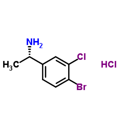 (S)-1-(4-Bromo-3-chlorophenyl)ethanamine hydrochloride structure
