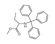 (2R)-N-triphenylmethyl-3-iodoalanine methyl ester结构式
