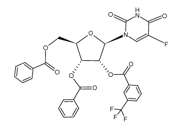 3',5'-di-O-benzoyl-2'-O-[3-(trifluoromethyl)benzoyl]-5-fluorouridine Structure