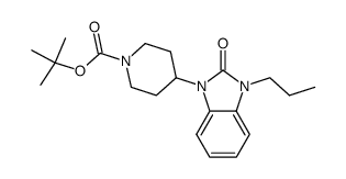 1-t-butoxycarbonyl-4-(3-propyl-2-oxo-1-benzimidazolinyl)piperidine结构式