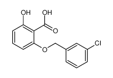 2-[(3-chlorophenyl)methoxy]-6-hydroxybenzoic acid结构式