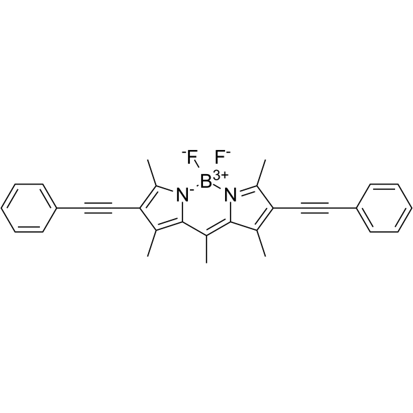 8-Methyl-2,6-diphenylethynyl-BODIPY 505/515 Structure