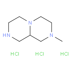 2-Methyloctahydro-1H-pyrazino[1,2-a]pyrazine trihydrochloride structure