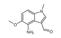 4-amino-5-methoxy-1methylindole-3-carboxaldehyde结构式