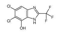 5,6-dichloro-2-(trifluoromethyl)-1H-benzimidazol-4-ol结构式