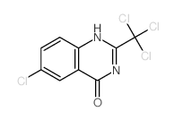 6-chloro-2-(trichloromethyl)-1H-quinazolin-4-one结构式