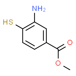 3-氨基-4-巯基苯甲酸甲酯结构式