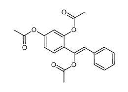 1-acetoxy-1-(2,4-diacetoxyphenyl)-2-phenylethene结构式