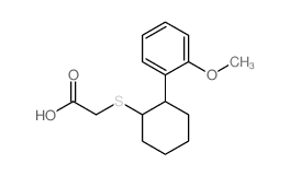 2-[2-(2-methoxyphenyl)cyclohexyl]sulfanylacetic acid结构式