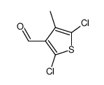 2,5-dichloro-4-methylthiophene-3-carbaldehyde结构式