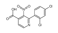 2-(2,4-Dichlorophenyl)-3-nitro-4-pyridinecarboxylicacid结构式
